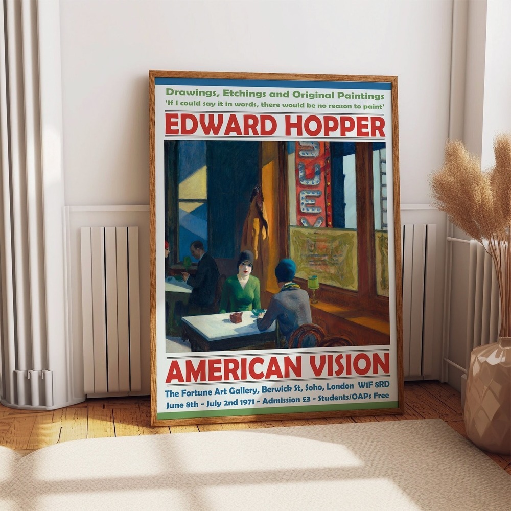 Captivating Edward Hopper Exhibition Poster- Museum-Quality Art
